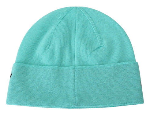 Givenchy Green Wool Beanie Unisex Logo Hat